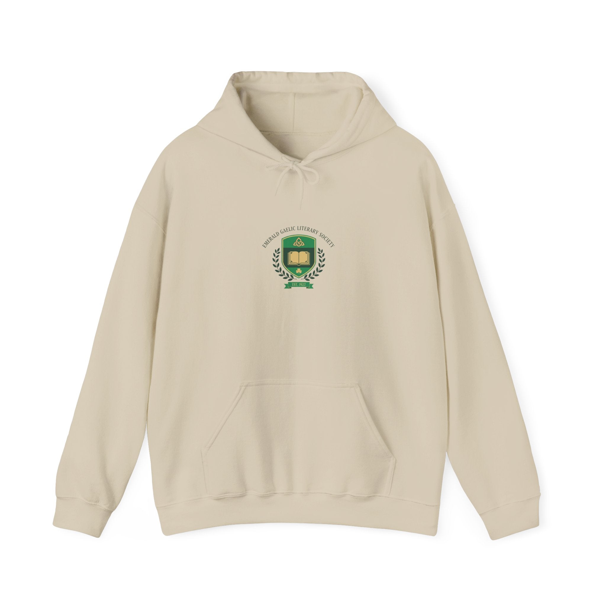 Celtic Crest Gaelic Library Hoodie | Irish Heritage Logo, Celtic Knot