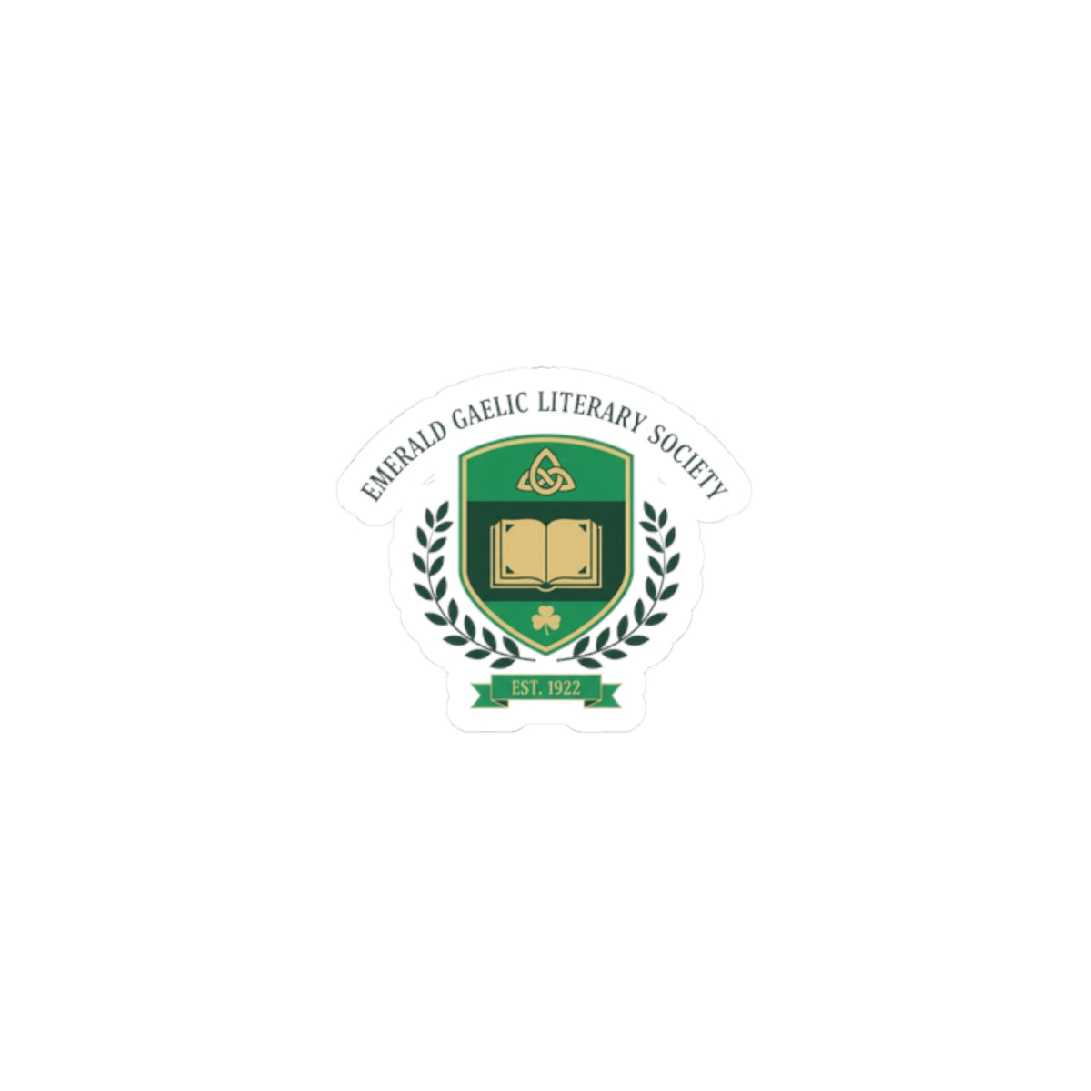 Celtic Crest Sticker | Gaelic serif logo, Irish heritage knotwork