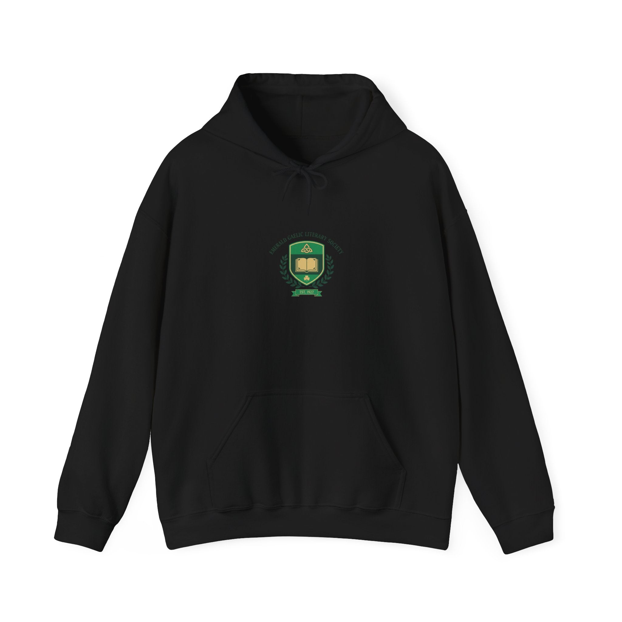 Celtic Crest Gaelic Library Hoodie | Irish Heritage Logo, Celtic Knot