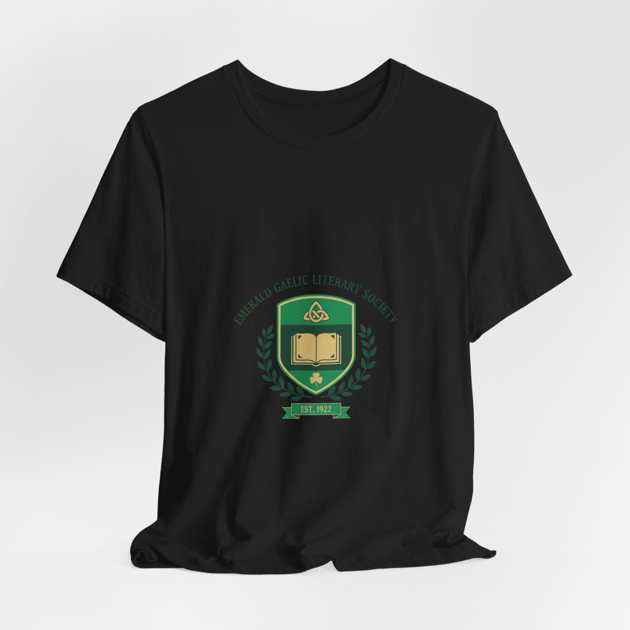 Celtic Crest Library Logo T-Shirt | Gaelic serif crest, Irish heritage