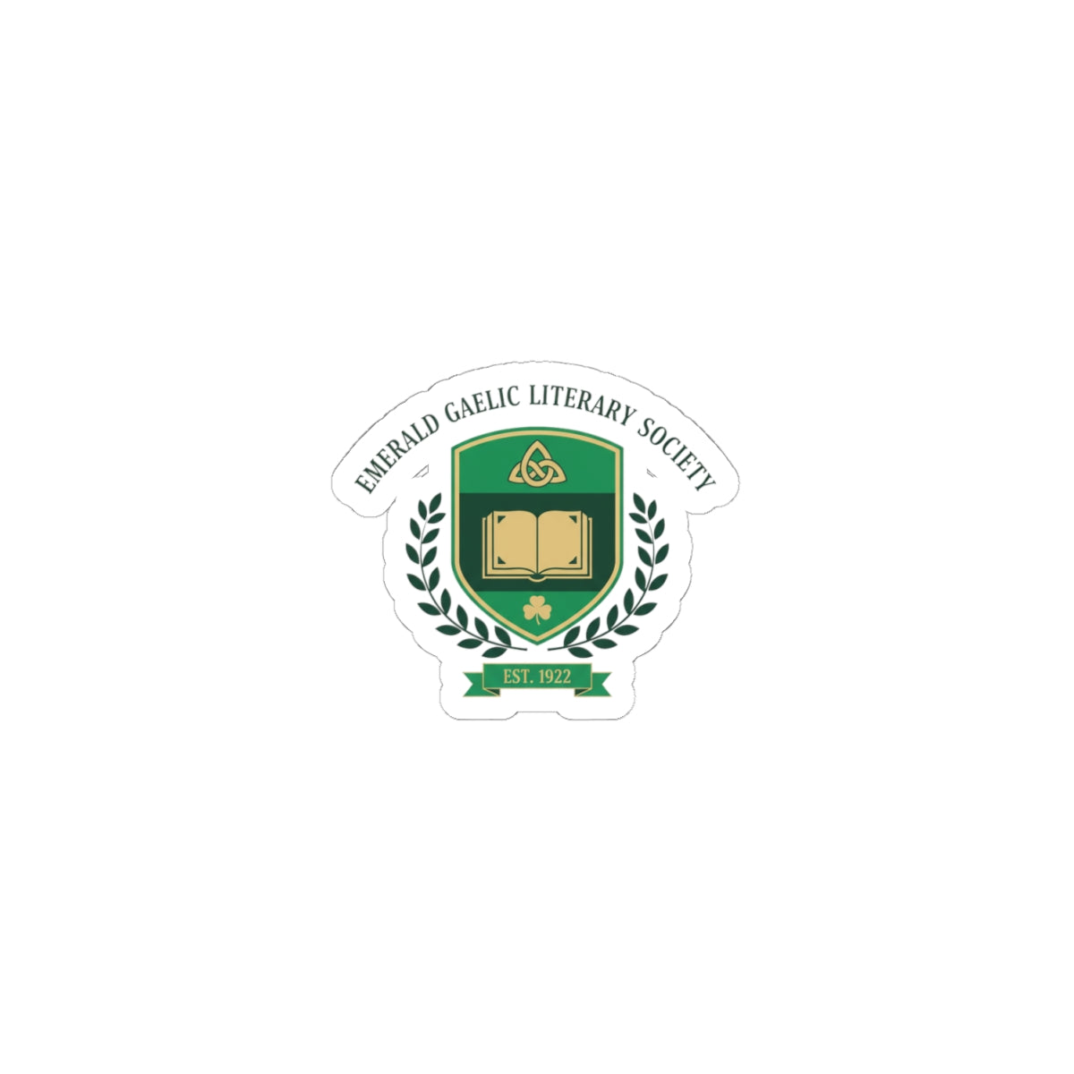 Celtic Crest Sticker | Gaelic serif logo, Irish heritage knotwork