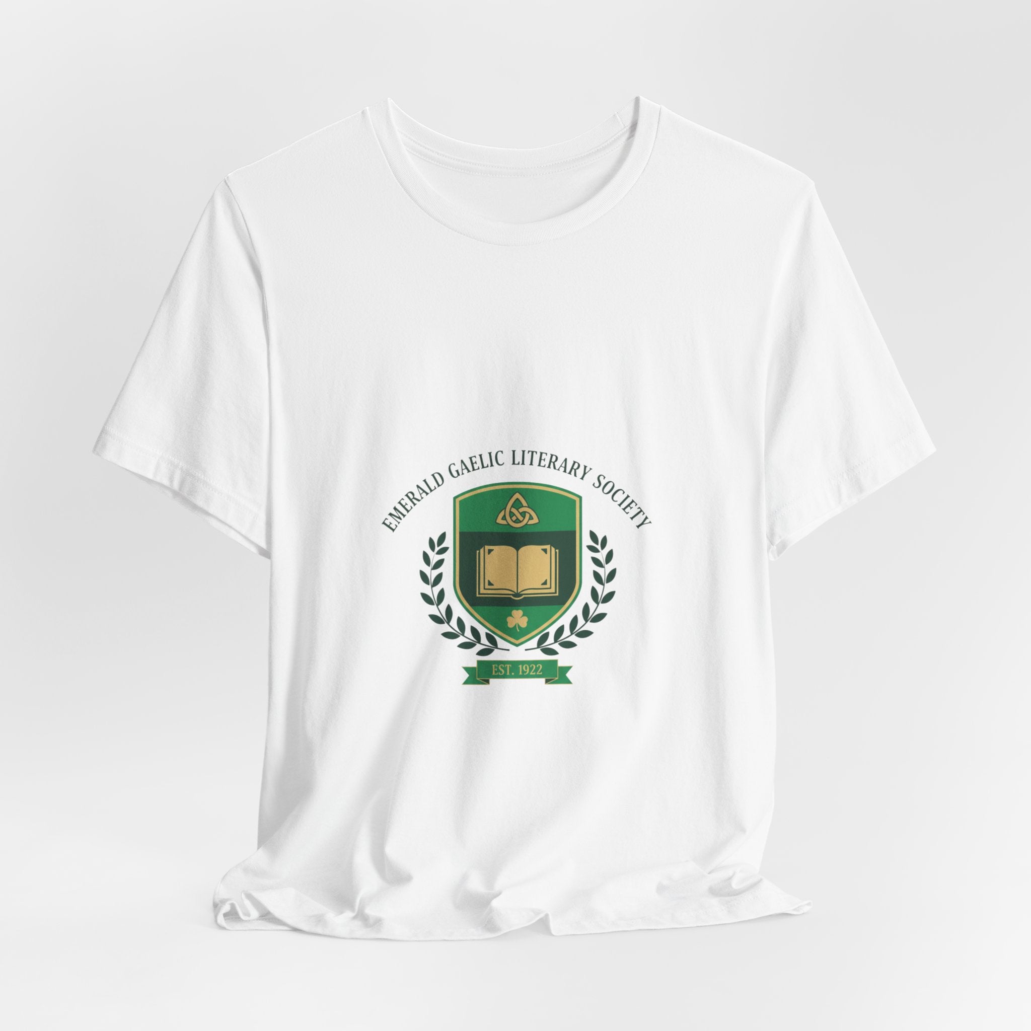 Celtic Crest Library Logo T-Shirt | Gaelic serif crest, Irish heritage